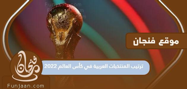 ترتيب المنتخبات العربية في مونديال 2022