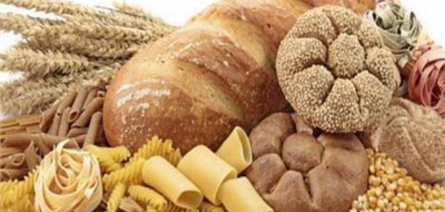 فوائد النشويات؛ مجموعة نشويات خبز وكعك وقمح ومعكرونة وذرة.